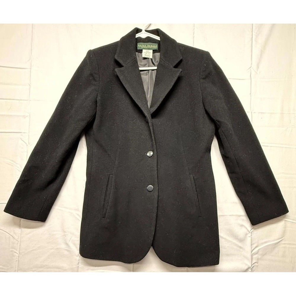 Harve Benard by Benard Holtzman Blazer Jacket Women 4 Black Wool Single Breasted